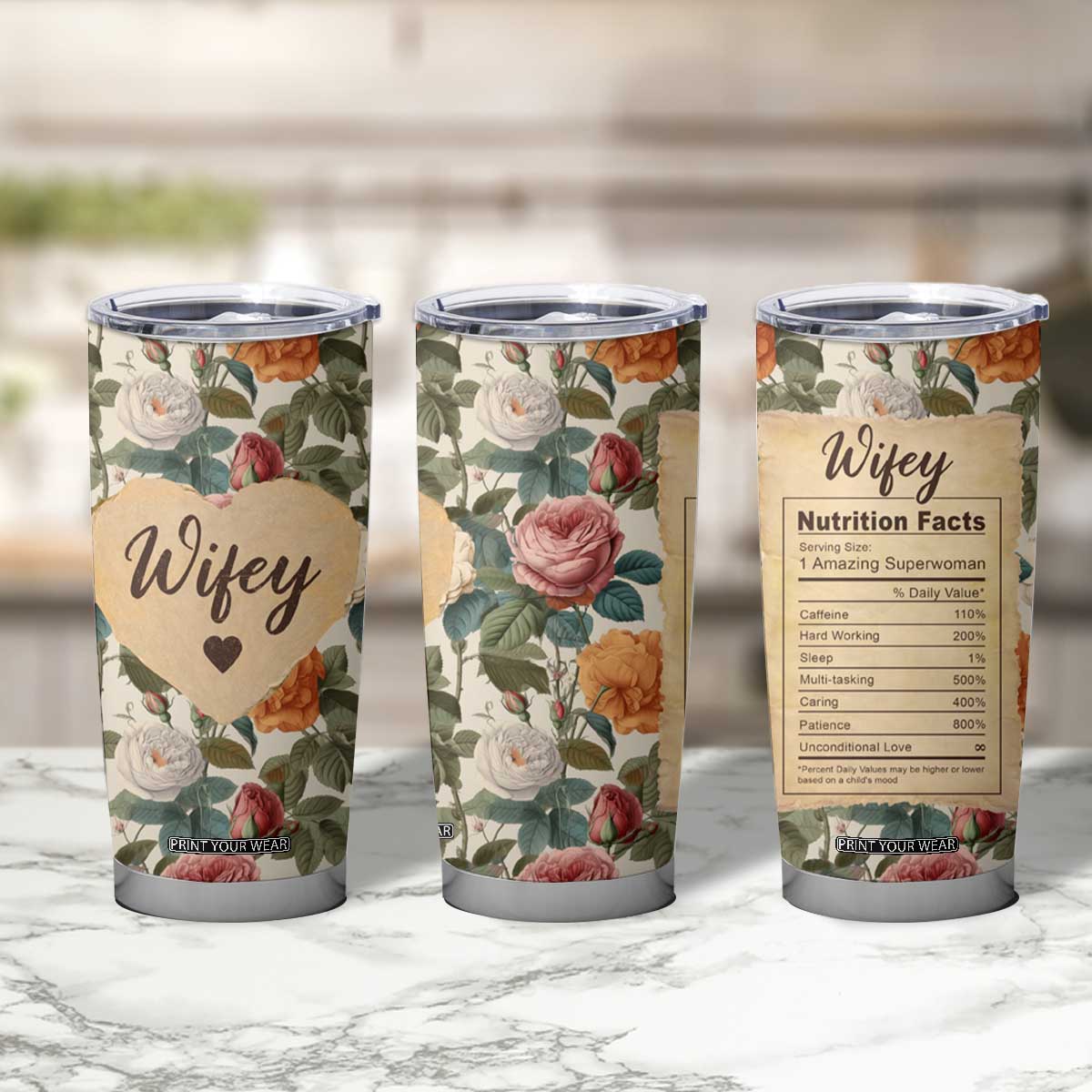 Valentines Day Gifts for Her Tumbler Cup Best Wife Ever TB09 Print Your Wear