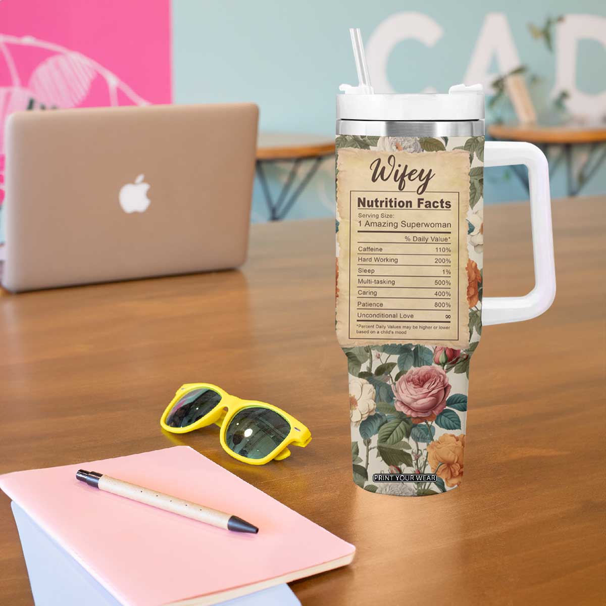 Valentines Day Gifts for Her Tumbler With Handle Best Wife Ever TB09 Print Your Wear