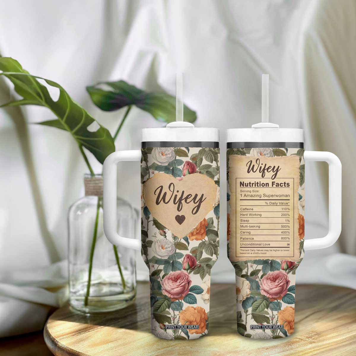 Valentines Day Gifts for Her Tumbler With Handle Best Wife Ever TB09 Print Your Wear