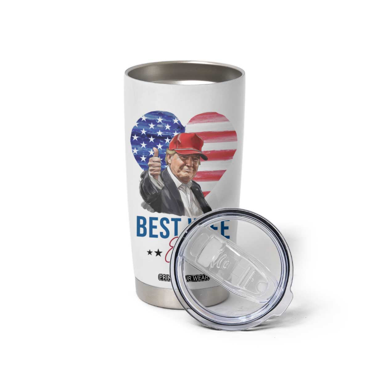 Funny Gifts for Wife Tumbler Cup Best Wife Ever Trump Anniversary Valentines TB09 Print Your Wear