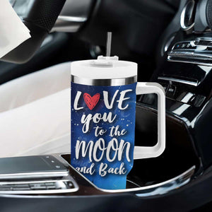 Romantic Gift for Couple Tumbler With Handle Love You To The Moon And Back TB09 Print Your Wear