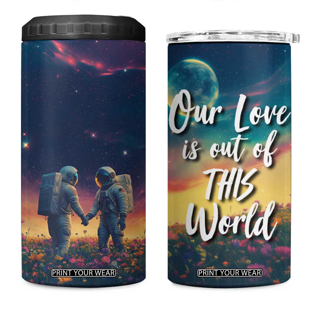 Romantic Gift for Couple 4 in 1 Can Cooler Tumbler Our Love Is Out Of This World TB09 One Size: 16 oz Outer Space Print Your Wear