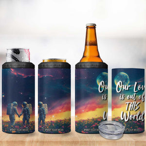 Romantic Gift for Couple 4 in 1 Can Cooler Tumbler Our Love Is Out Of This World TB09 Print Your Wear