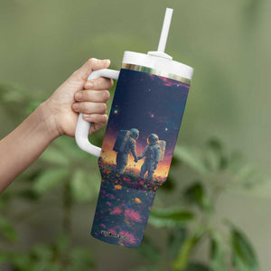 Romantic Gift for Couple Tumbler With Handle Our Love Is Out Of This World TB09 Print Your Wear