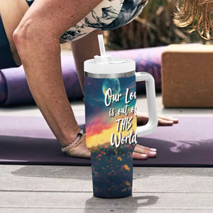 Romantic Gift for Couple Tumbler With Handle Our Love Is Out Of This World TB09 Print Your Wear
