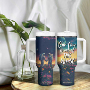 Romantic Gift for Couple Tumbler With Handle Our Love Is Out Of This World TB09 Print Your Wear