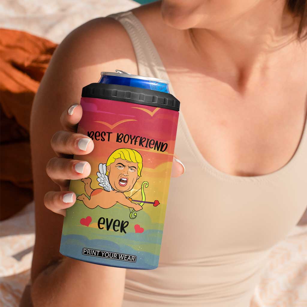 Gifts for Gay Boyfriend 4 in 1 Can Cooler Tumbler Funny Trump Cupid Best Boyfriend Ever TB09 Print Your Wear