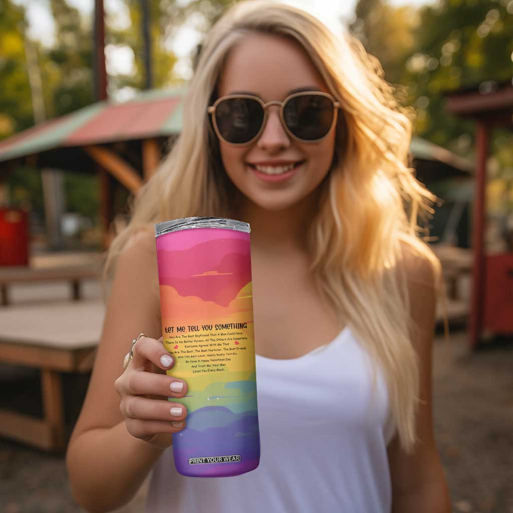 Gifts for Gay Boyfriend Skinny Tumbler Funny Trump Cupid Best Boyfriend Ever TB09 Print Your Wear