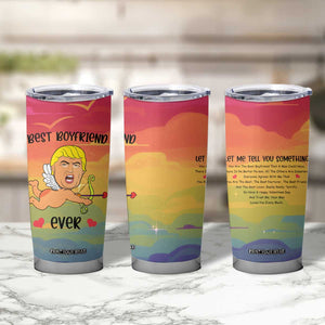 Gifts for Gay Boyfriend Tumbler Cup Funny Trump Cupid Best Boyfriend Ever TB09 Print Your Wear