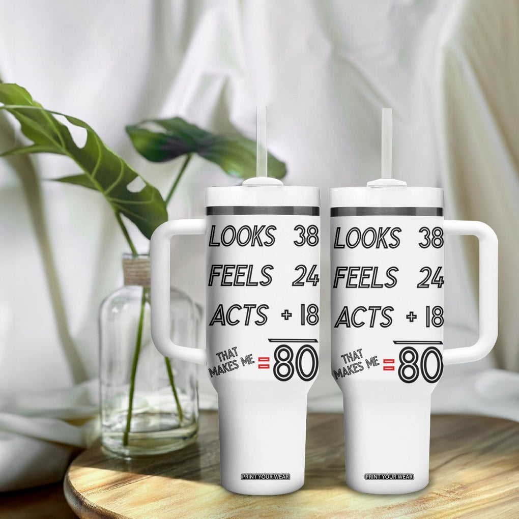 Funny 80th Birthday Tumbler With Handle Happy 1944 80 Years Old Birthday Gifts TB10 Print Your Wear