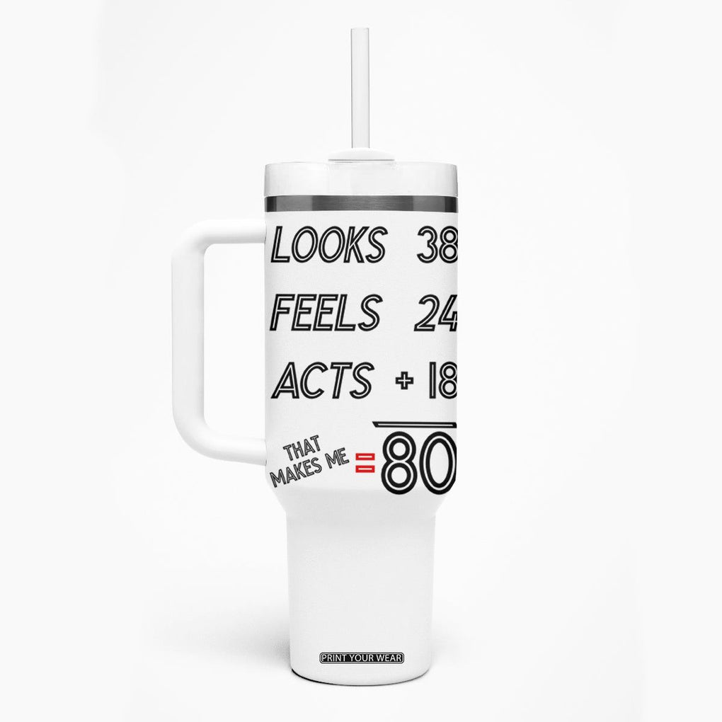 Funny 80th Birthday Tumbler With Handle Happy 1944 80 Years Old Birthday Gifts TB10 Print Your Wear