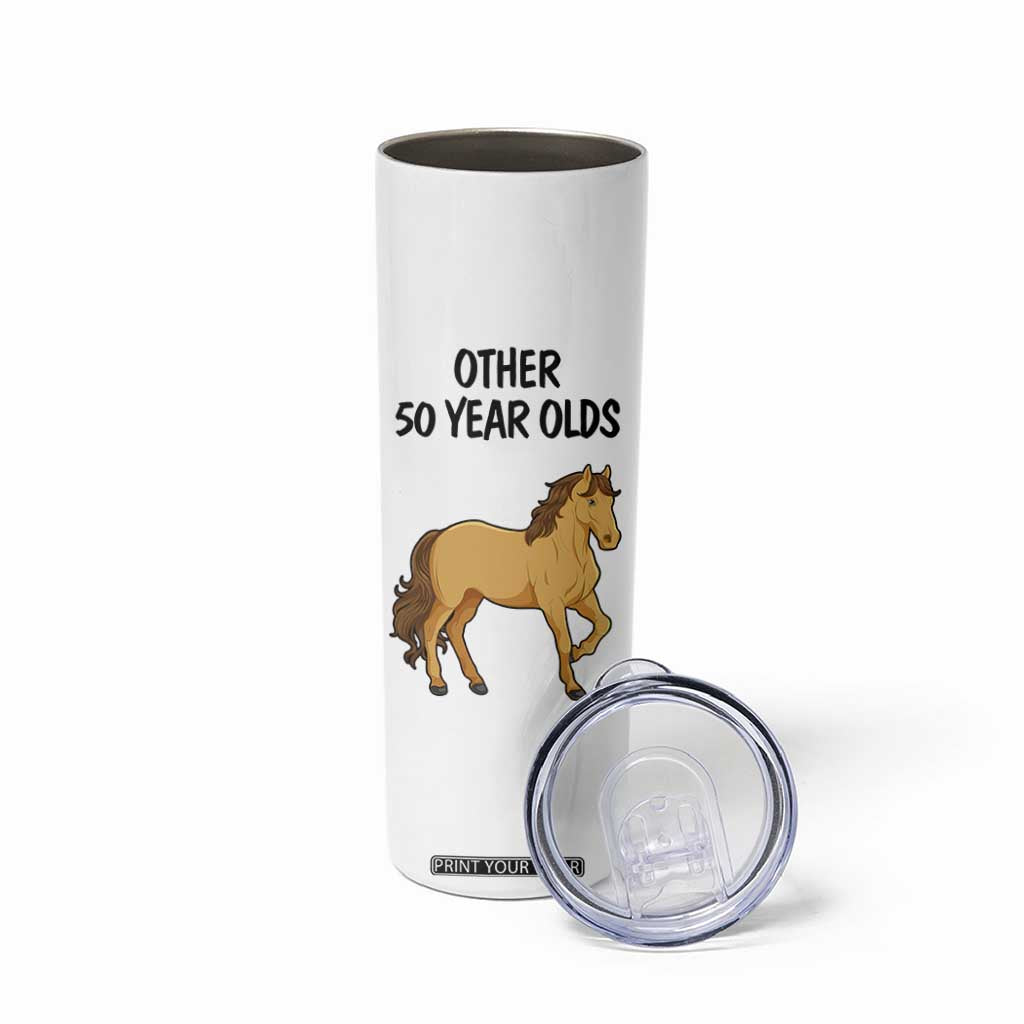 50th Birthday Skinny Tumbler Funny Dancing Unicorn 1976 Other 50 Year Olds TB10 Print Your Wear