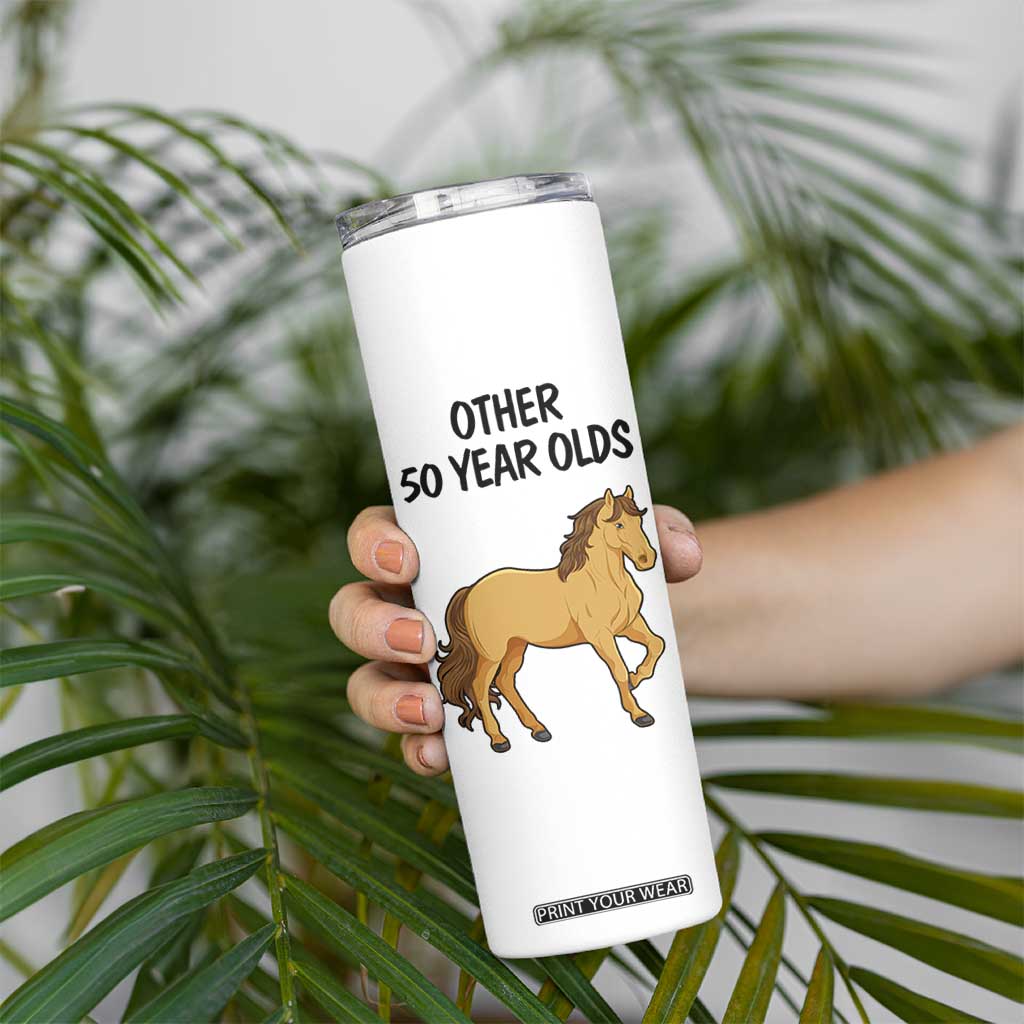 50th Birthday Skinny Tumbler Funny Dancing Unicorn 1976 Other 50 Year Olds TB10 Print Your Wear