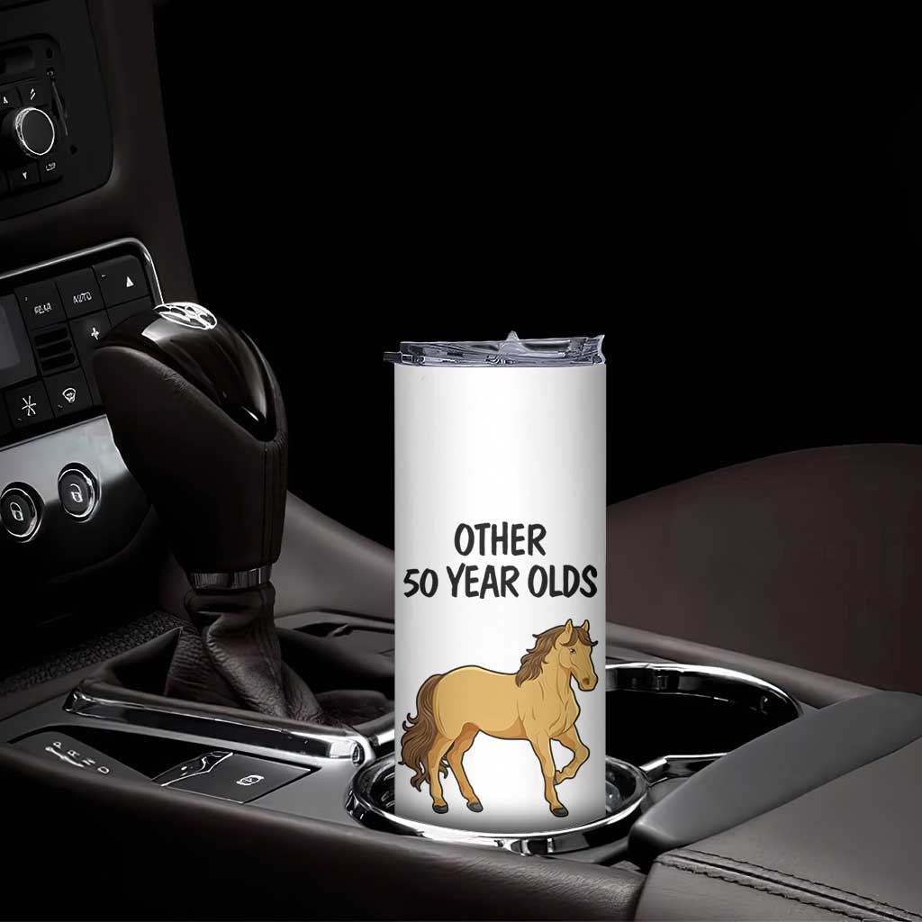 50th Birthday Skinny Tumbler Funny Dancing Unicorn 1976 Other 50 Year Olds TB10 Print Your Wear