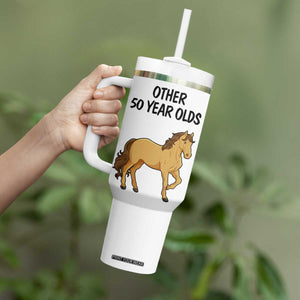 50th Birthday Tumbler With Handle Funny Dancing Unicorn 1976 Other 50 Year Olds TB10 Print Your Wear