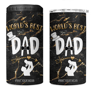 Father's Day Gift For Dad 4 in 1 Can Cooler Tumbler World's Best Dad Daddy TB10 One Size: 16 oz Black Print Your Wear