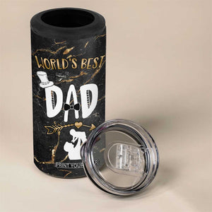 Father's Day Gift For Dad 4 in 1 Can Cooler Tumbler World's Best Dad Daddy TB10 Print Your Wear