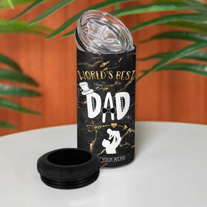 Father's Day Gift For Dad 4 in 1 Can Cooler Tumbler World's Best Dad Daddy TB10 Print Your Wear