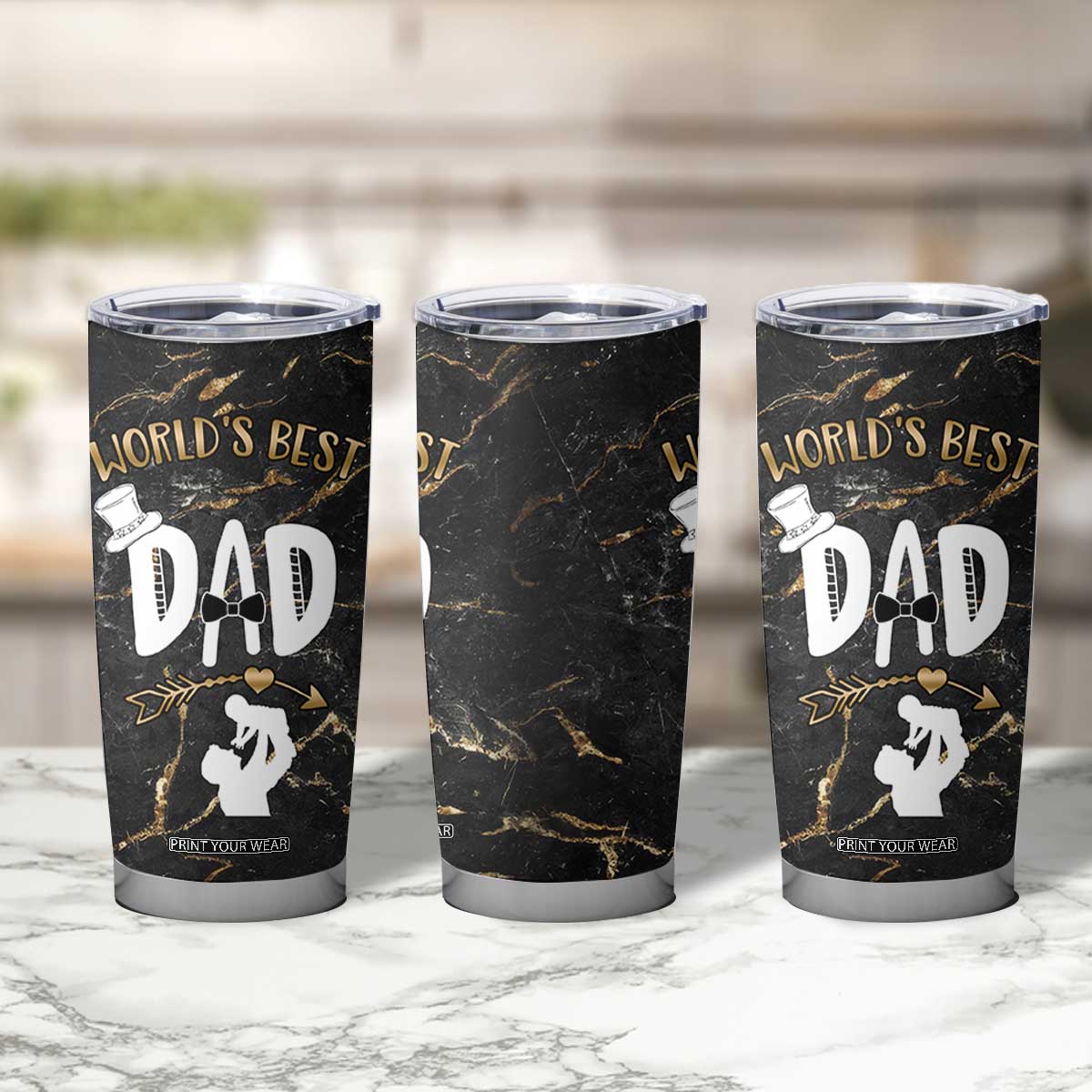 Father's Day Gift For Dad Tumbler Cup World's Best Dad Daddy TB10 Print Your Wear