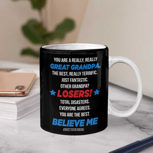 Best Grandpa Ever Coffee Mug Gifts for Grandfather New Grandfather Granddad Eagle US Flag TB10 Print Your Wear