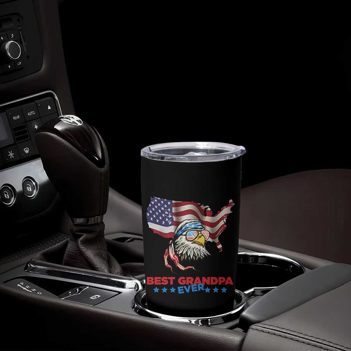 Best Grandpa Ever Tumbler Cup Gifts for Grandfather New Grandfather Granddad Eagle US Flag TB10 Print Your Wear