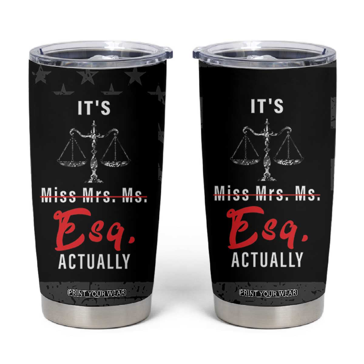 Lawyer Gifts For Women Tumbler Cup Pass the Bar Exam Gifts For Female Lawyers Law School Graduation TB10 Black Print Your Wear