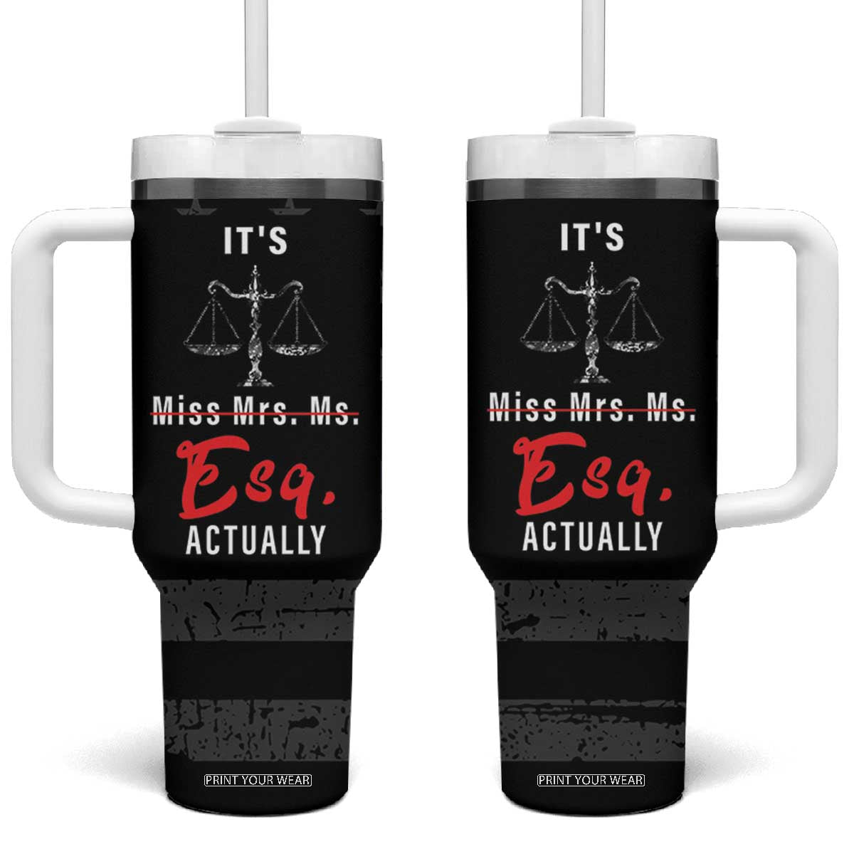 Lawyer Gifts For Women Tumbler With Handle Pass the Bar Exam Gifts For Female Lawyers Law School Graduation TB10 One Size: 40 oz Black Print Your Wear