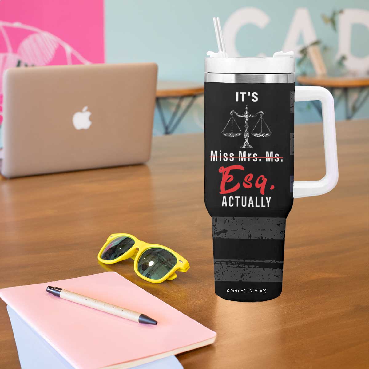 Lawyer Gifts For Women Tumbler With Handle Pass the Bar Exam Gifts For Female Lawyers Law School Graduation TB10 Print Your Wear