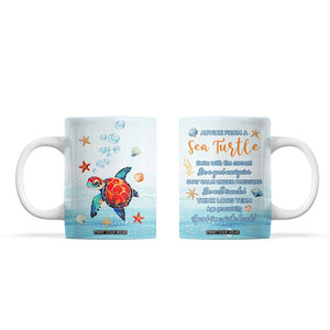 Sea Turtle Gifts Coffee Mug Beach Ocean Gifts For Women Turtle Lovers TB10 Blue Print Your Wear