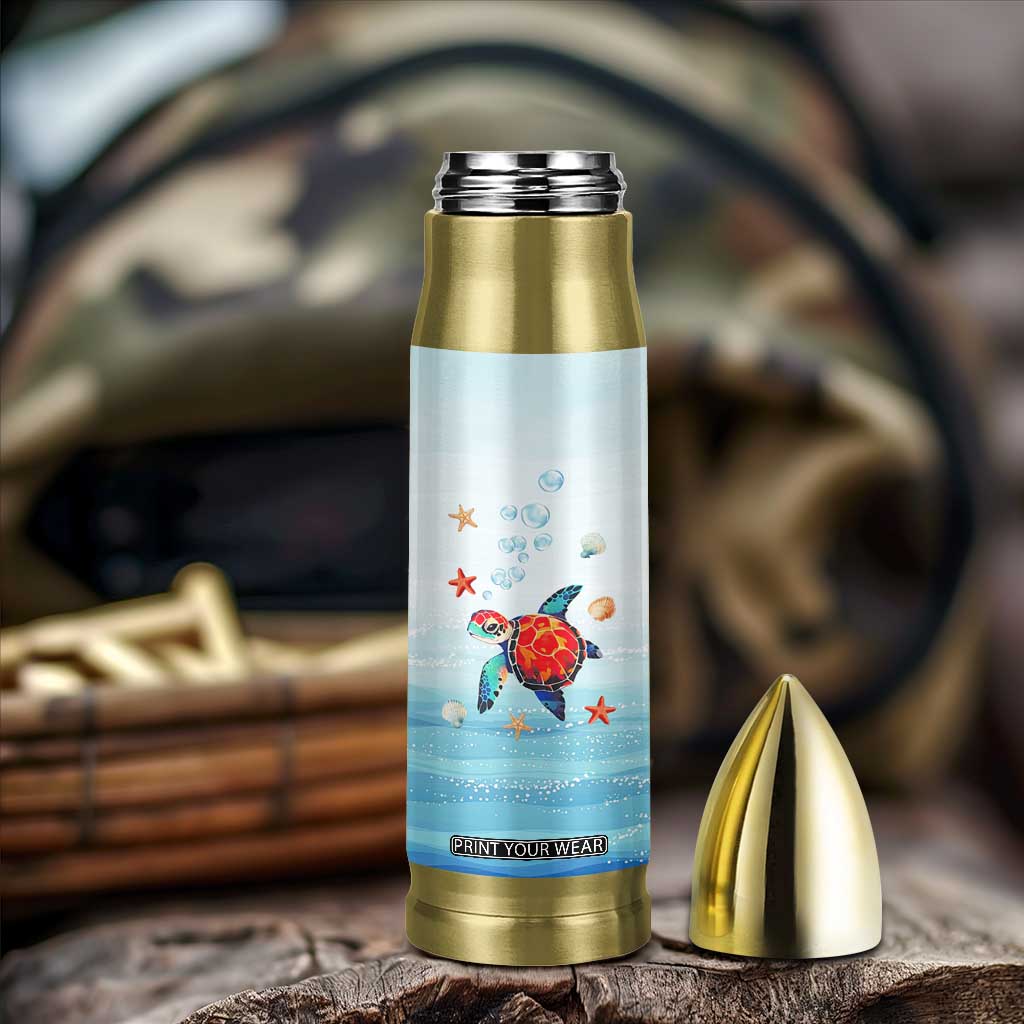 Sea Turtle Gifts Bullet Tumbler Beach Ocean Gifts For Women Turtle Lovers TB10 Print Your Wear