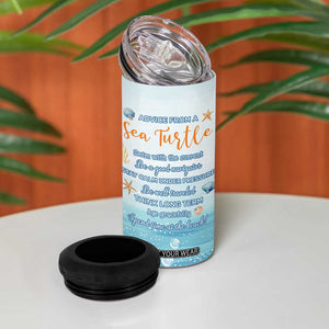Sea Turtle Gifts 4 in 1 Can Cooler Tumbler Beach Ocean Gifts For Women Turtle Lovers TB10 Print Your Wear