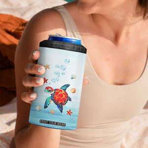 Sea Turtle Gifts 4 in 1 Can Cooler Tumbler Beach Ocean Gifts For Women Turtle Lovers TB10 Print Your Wear