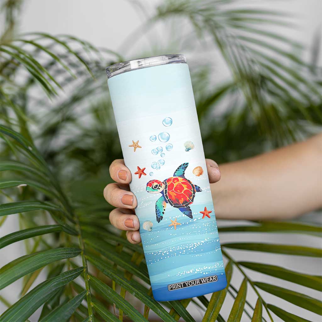 Sea Turtle Gifts Skinny Tumbler Beach Ocean Gifts For Women Turtle Lovers TB10 Print Your Wear