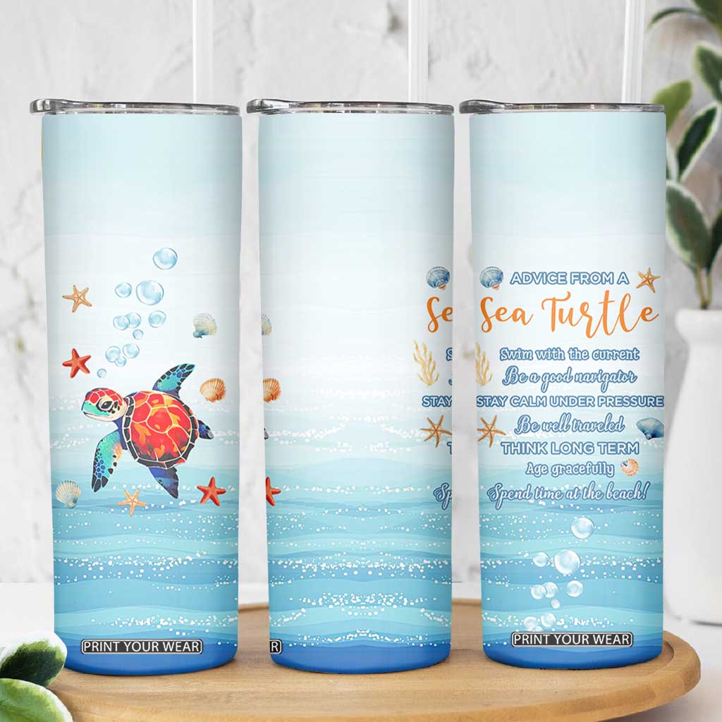 Sea Turtle Gifts Skinny Tumbler Beach Ocean Gifts For Women Turtle Lovers TB10 Print Your Wear