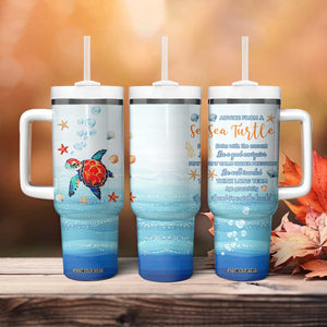 Sea Turtle Gifts Tumbler With Handle Beach Ocean Gifts For Women Turtle Lovers TB10 Print Your Wear