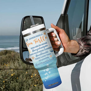 Sea Turtle Gifts Tumbler With Handle Beach Ocean Gifts For Women Turtle Lovers TB10 Print Your Wear