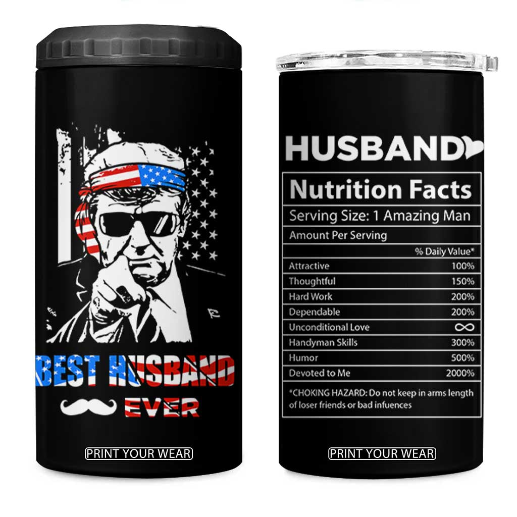 Best Husband Ever 4 in 1 Can Cooler Tumbler Anniversary Gifts For Hubby From Wifey TB10 One Size: 16 oz Black Print Your Wear