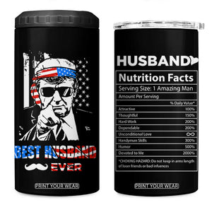 Best Husband Ever 4 in 1 Can Cooler Tumbler Anniversary Gifts For Hubby From Wifey TB10 One Size: 16 oz Black Print Your Wear