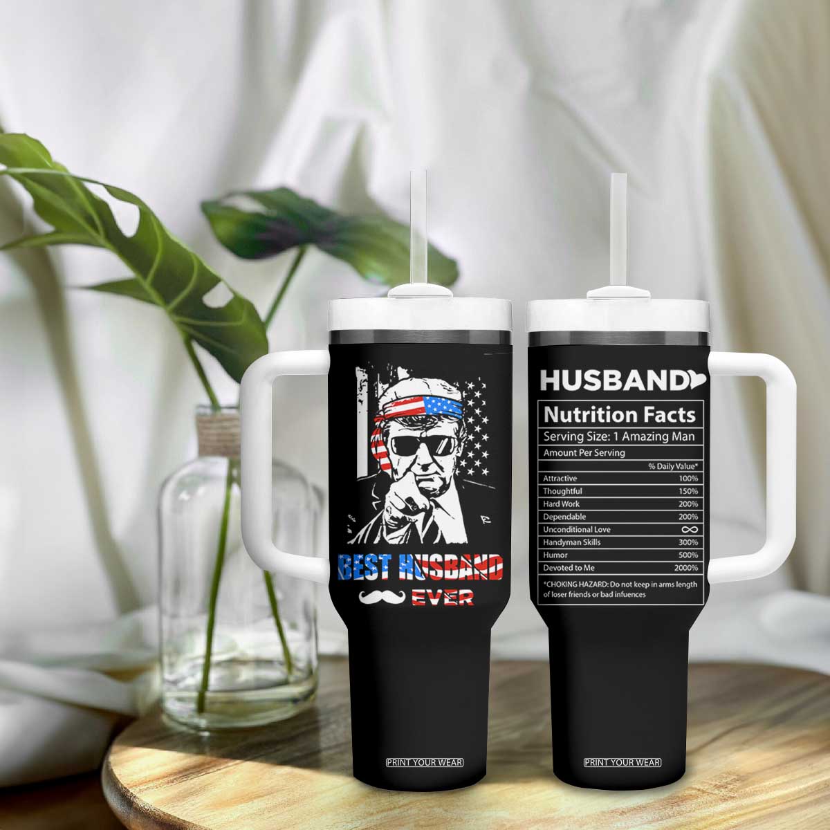 Best Husband Ever Tumbler With Handle Anniversary Gifts For Hubby From Wifey TB10 Print Your Wear