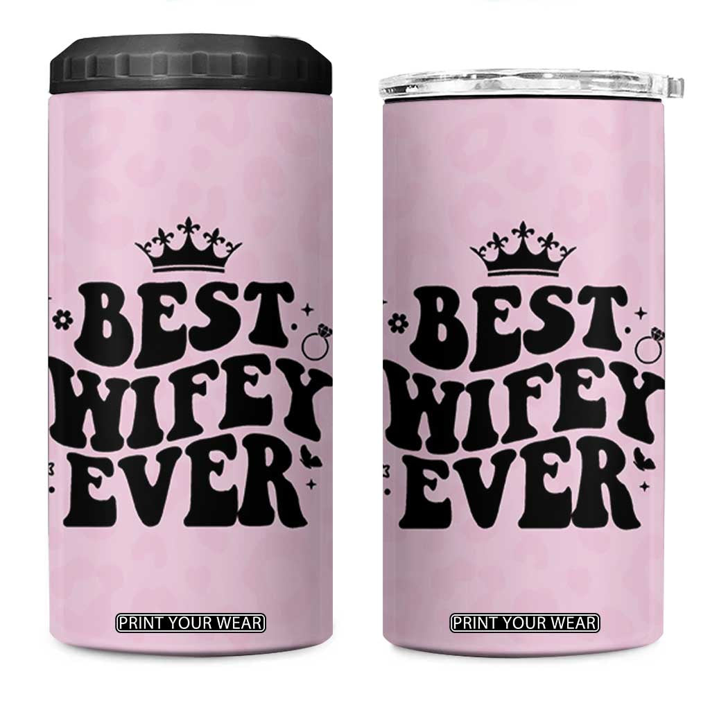 Gifts For Wife from Husband 4 in 1 Can Cooler Tumbler Best Wifey Ever Bride Bachelorette Wedding Gifts TB10 One Size: 16 oz Pink Print Your Wear