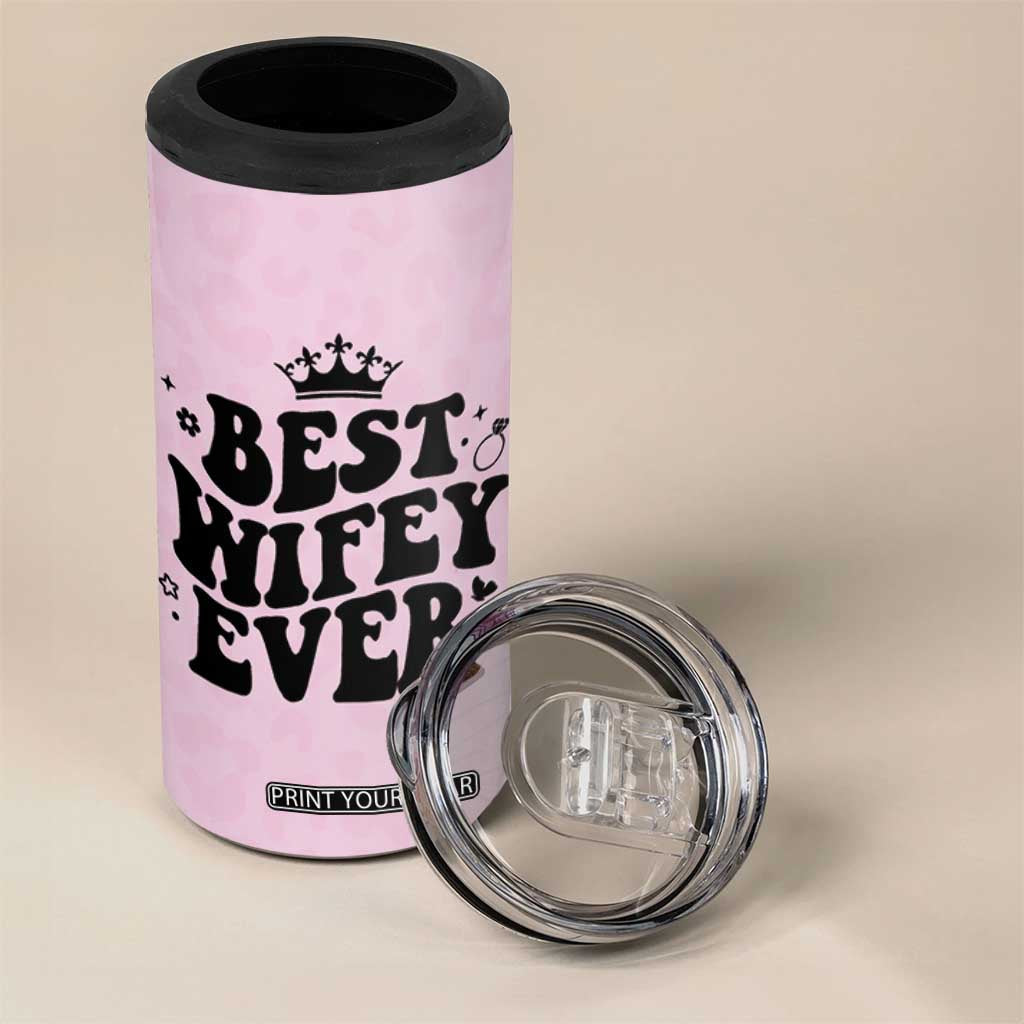 Gifts For Wife from Husband 4 in 1 Can Cooler Tumbler Best Wifey Ever Bride Bachelorette Wedding Gifts TB10 Print Your Wear