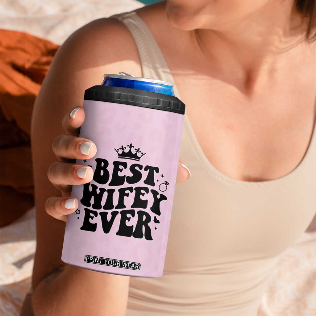 Gifts For Wife from Husband 4 in 1 Can Cooler Tumbler Best Wifey Ever Bride Bachelorette Wedding Gifts TB10 Print Your Wear