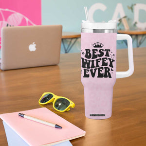Gifts For Wife from Husband Tumbler With Handle Best Wifey Ever Bride Bachelorette Wedding Gifts TB10 Print Your Wear
