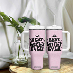 Gifts For Wife from Husband Tumbler With Handle Best Wifey Ever Bride Bachelorette Wedding Gifts TB10 Print Your Wear