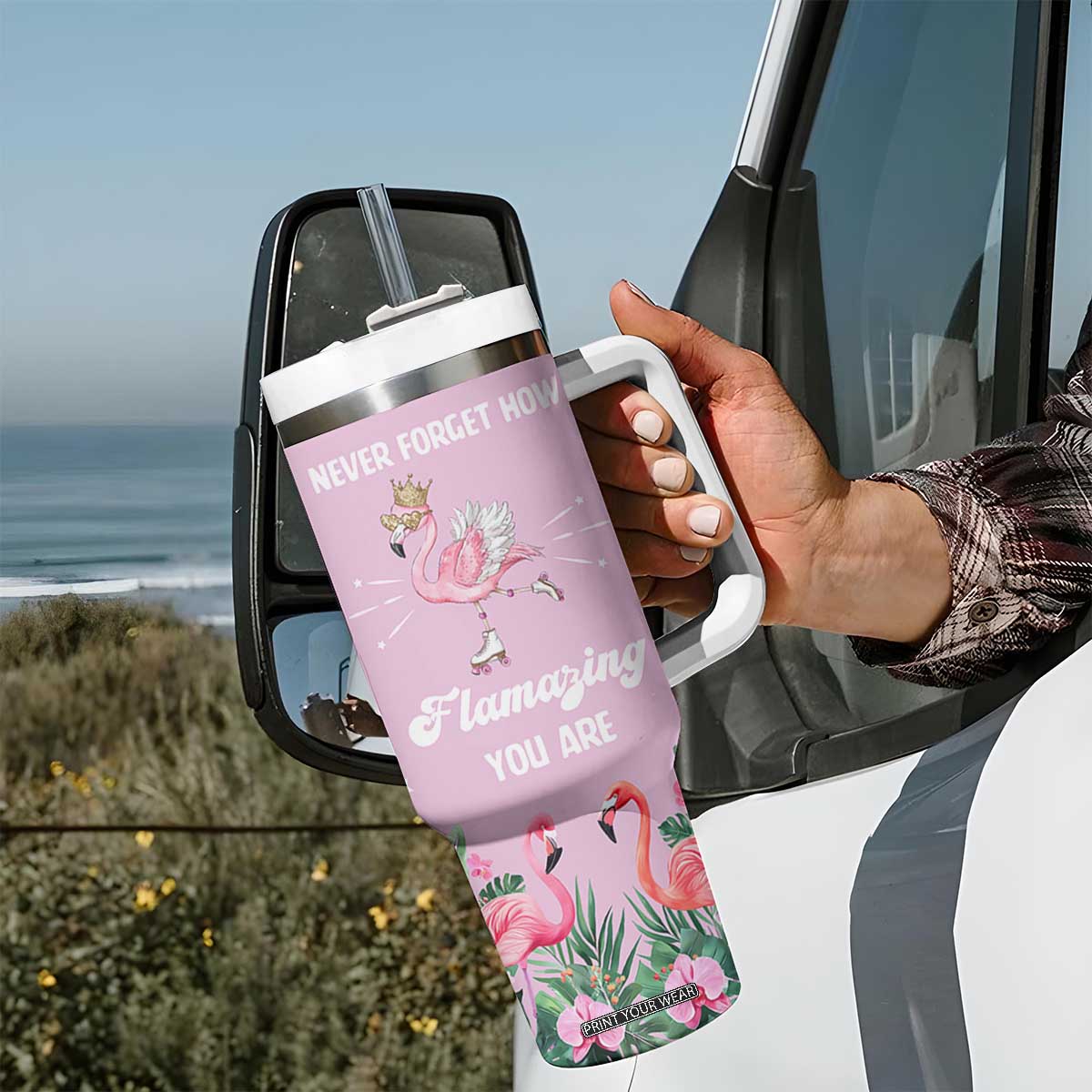 Flamingo Gifts Tumbler With Handle Appreciation Inspirational Gift for Her TB10 Print Your Wear