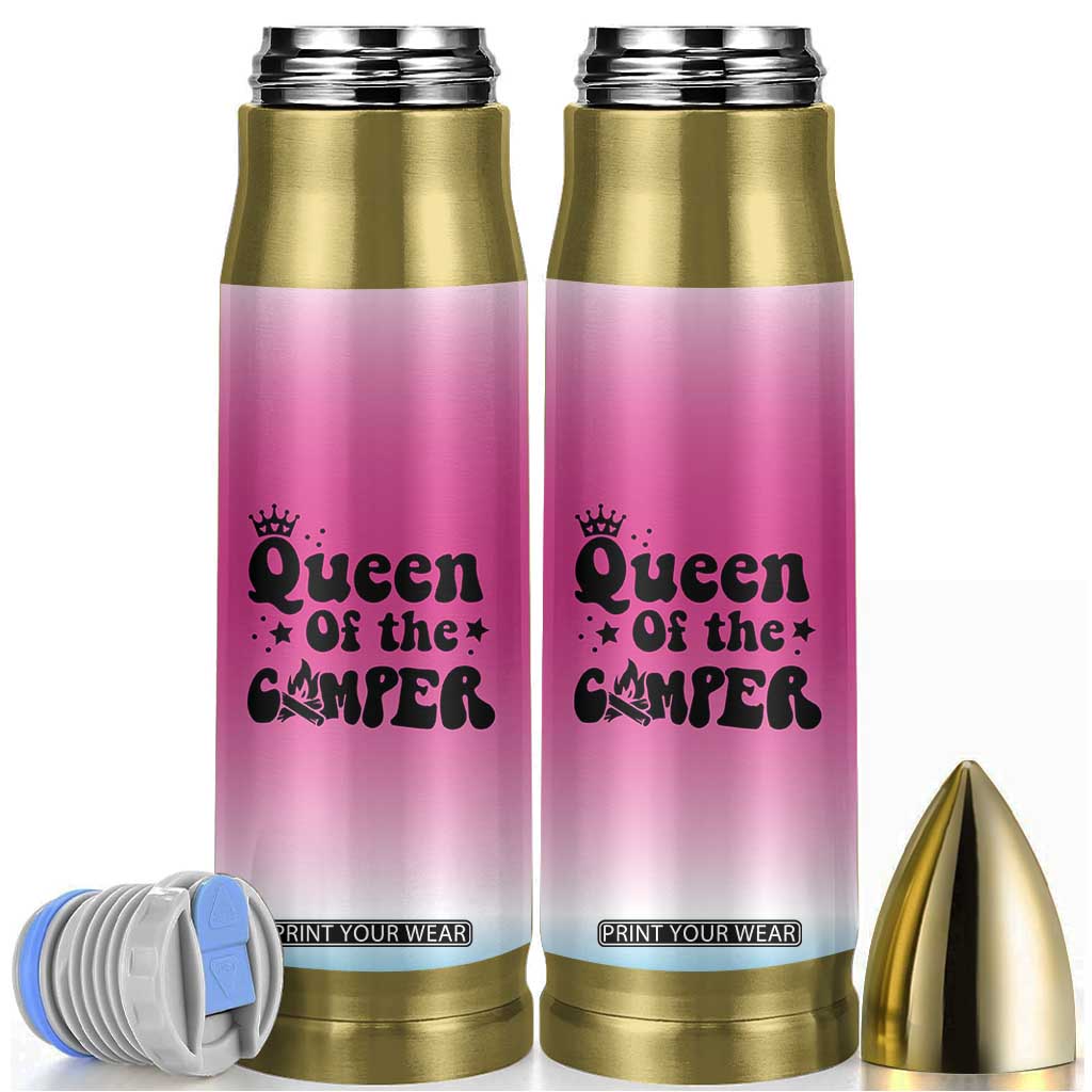 Queen Of The Camper Bullet Tumbler RV Camping Camper Life TB10 Pink Print Your Wear