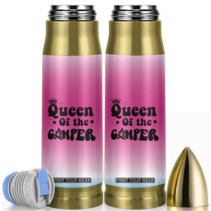 Queen Of The Camper Bullet Tumbler RV Camping Camper Life TB10 Pink Print Your Wear