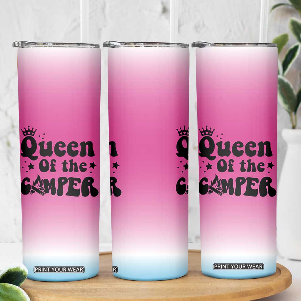 Queen Of The Camper Skinny Tumbler RV Camping Camper Life TB10 Print Your Wear