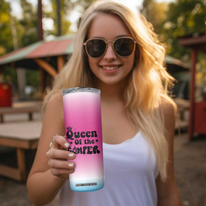 Queen Of The Camper Skinny Tumbler RV Camping Camper Life TB10 Print Your Wear