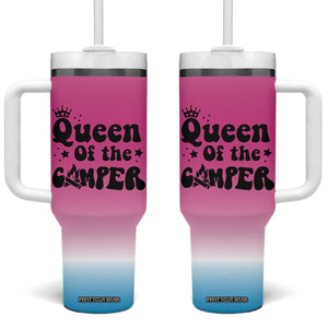Queen Of The Camper Tumbler With Handle RV Camping Camper Life TB10 One Size: 40 oz Pink Print Your Wear